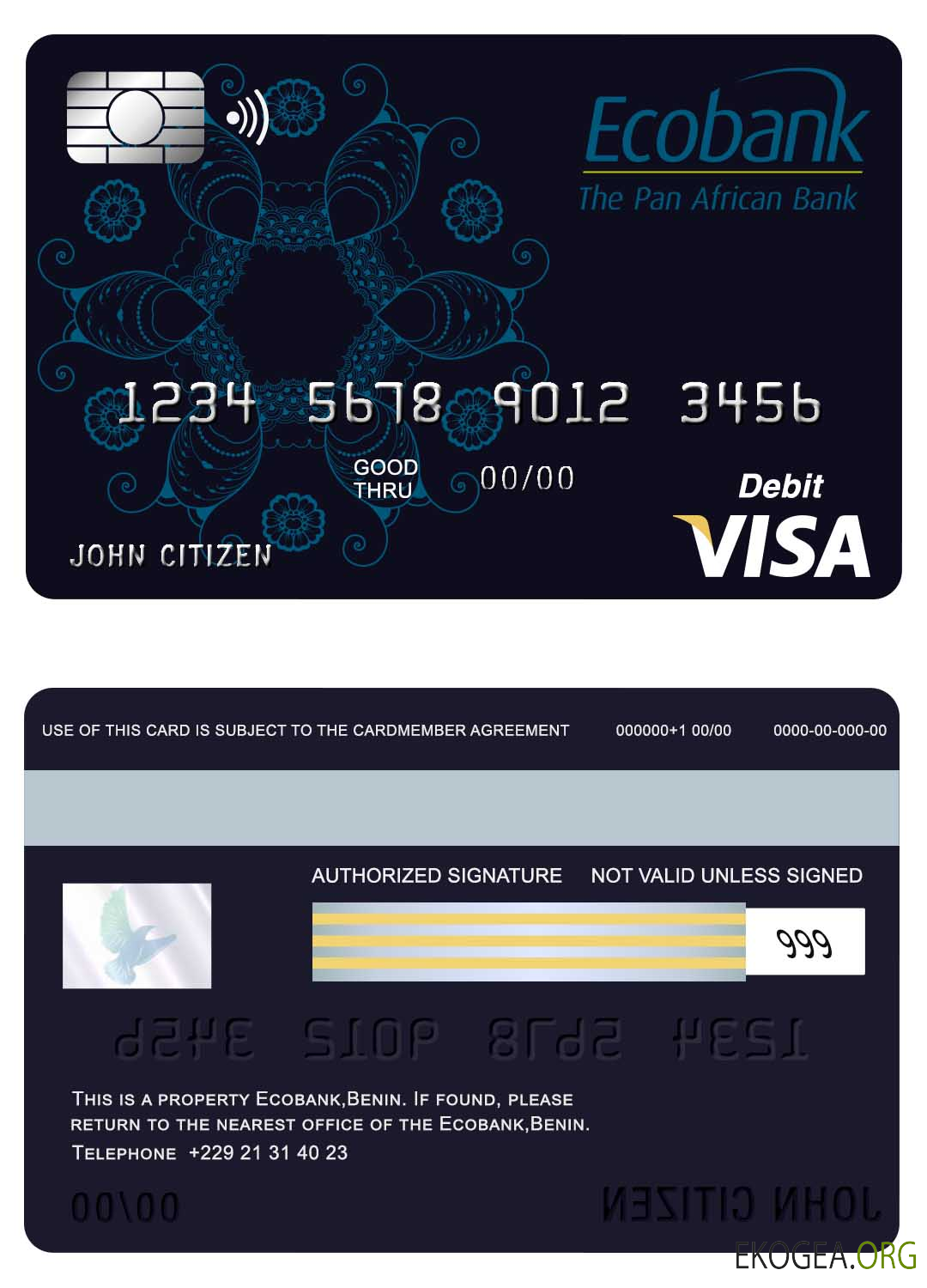 Carte visa Bénin Ecobank
